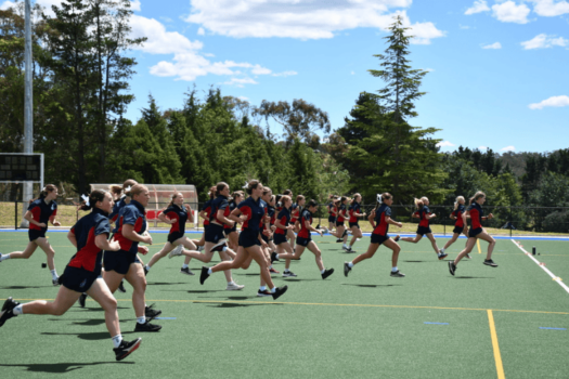 NEGS Senior School Students training for sports.