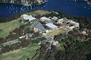 aerial shot of st ignatius riverview