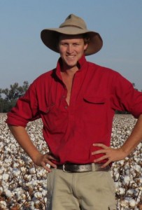 Ben Egan in Cotton at Kiameron, Warren NSW
